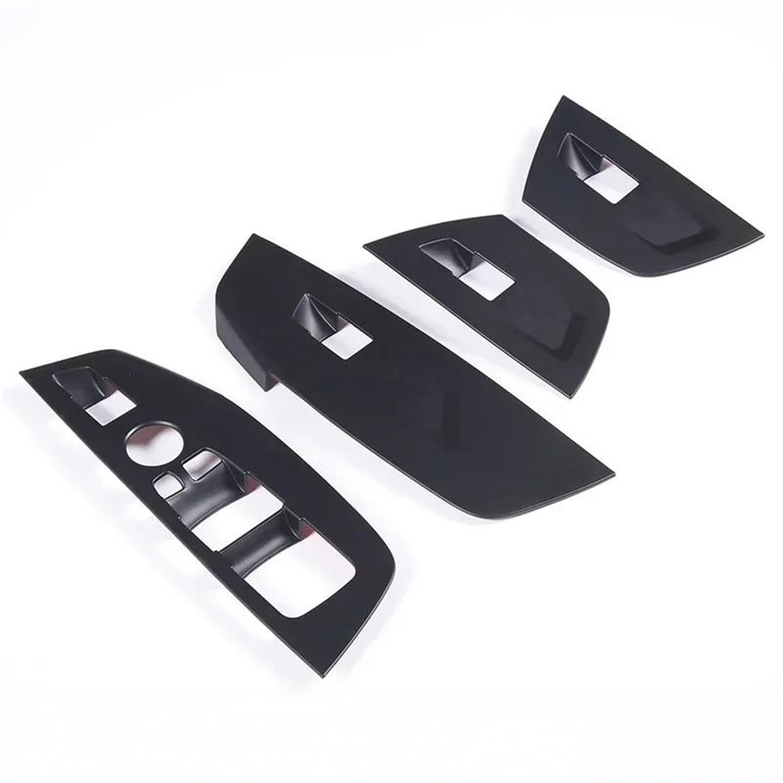 Interieur Dekor Für X3 X4 G01 G02 2018-2023 ABS Carbon Fiber Muster Auto Fensterheber Rahmen Abdeckung Trim Aufkleber LHD Interieur TüRverkleidungen Dekor(Mattschwarz) von QFJFBGGH