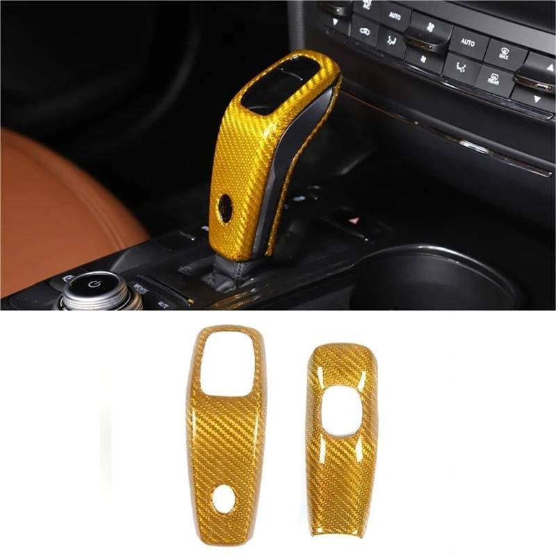 Interieur Dekor Innenausstattung Schalthebel Kopf Knopf Abdeckung Dekoration Für Maserati Für Levante Für Ghibli Für Quattroporte Interieur TüRverkleidungen Dekor(Gelb) von QFJFBGGH
