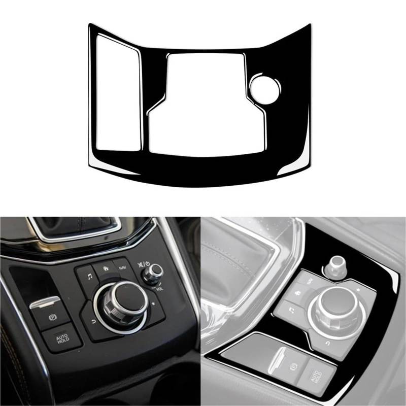 Interieur Dekor Klavier Schwarz Auto Elektrische Handbremse Panel Dekoration Aufkleber Für Mazda Für CX-5 2017 2018 LHD RHD Innen Interieur TüRverkleidungen Dekor(LHD) von QFJFBGGH