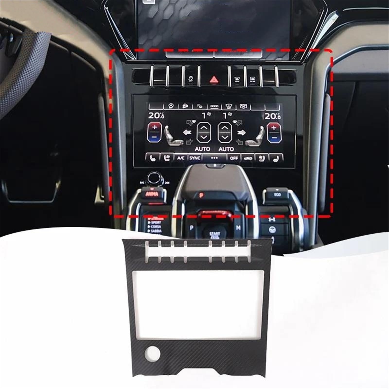 Interieur Dekor Matte Carbon Fiber Für URUS 2018-2023 Auto Dashboard Panel Center Klimaanlage Vents Dekoration Aufkleber Interieur TüRverkleidungen Dekor(Style 9) von QFJFBGGH
