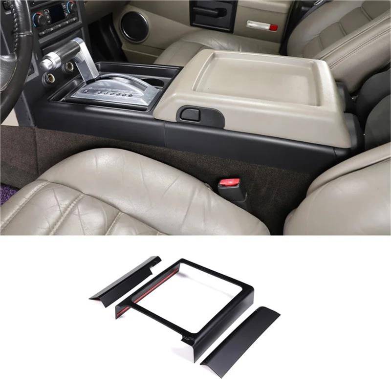 Interieur Dekor Mittelkonsole Schalthebelrahmen Dekoration Abdeckung Verkleidung Für Hummer Für H2 2003-2007 ABS Auto Innenraum Interieur TüRverkleidungen Dekor(Matte Black) von QFJFBGGH