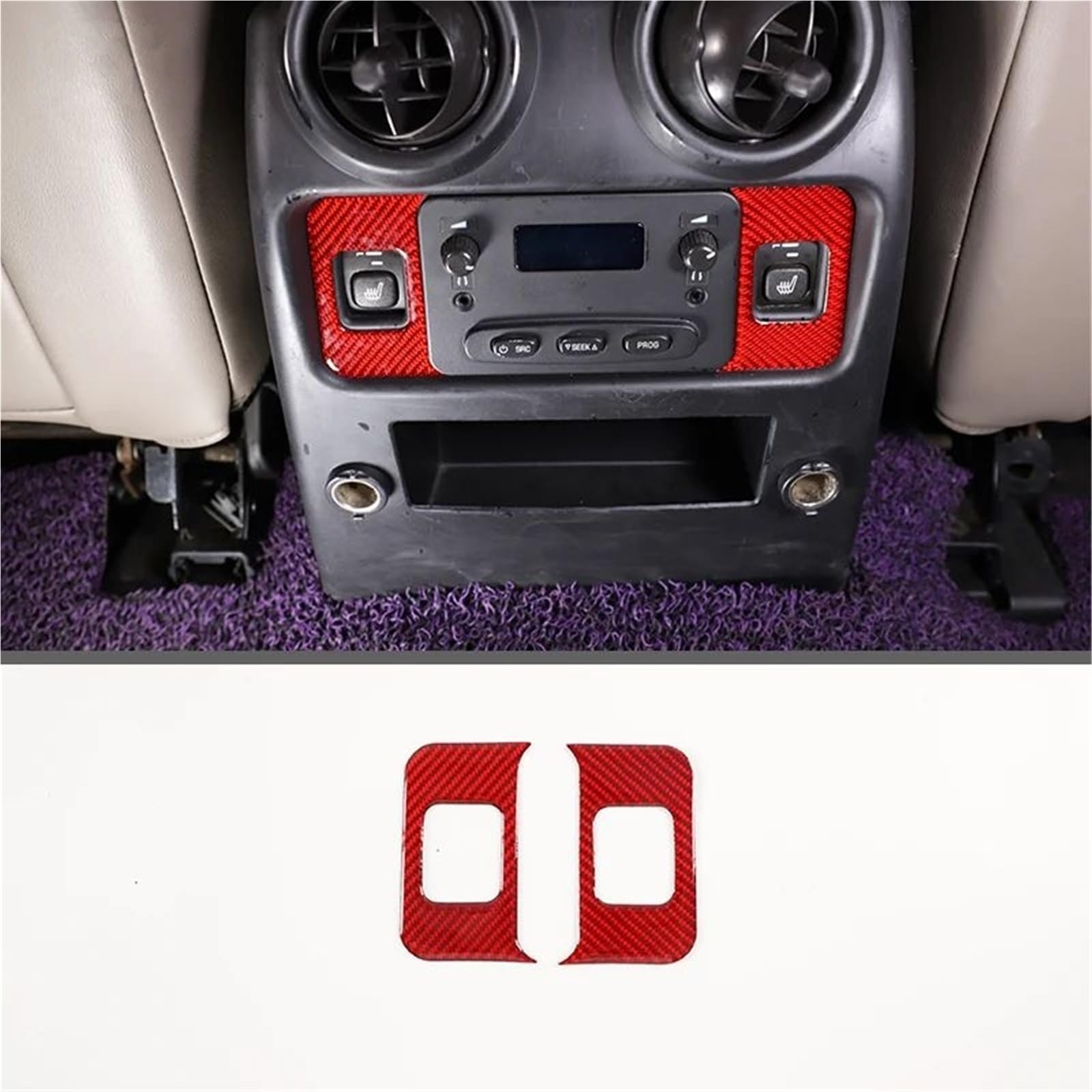 Interieur Dekor Weiche Kohlefaser Rot Auto Innendekoration Abdeckung Aufkleber Trim Für Hummer Für H2 2003-2007 Autoteile Interieur TüRverkleidungen Dekor(Carbon Texture 36) von QFJFBGGH