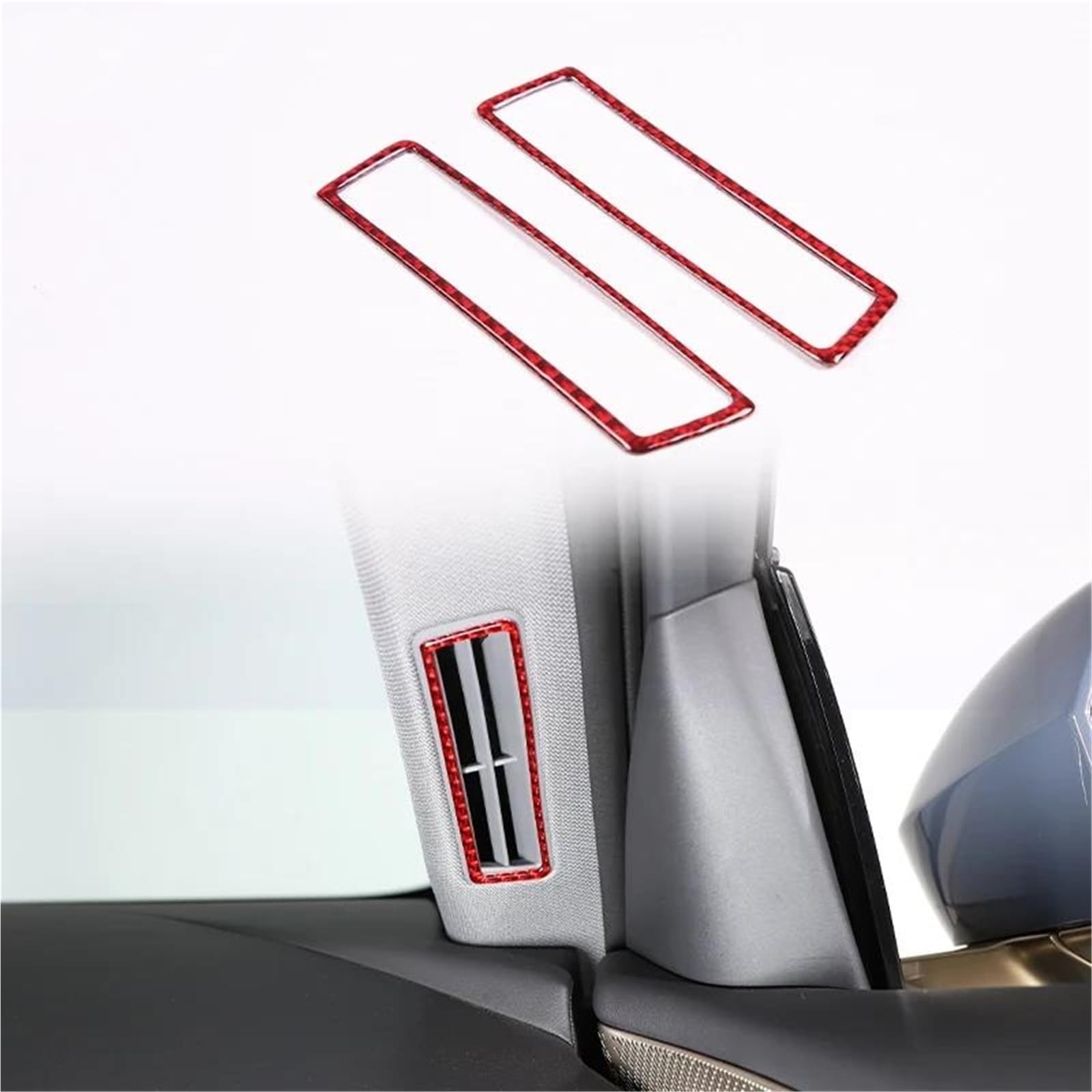 Interieur Dekor Weiches Carbonfasermuster Rotes Schalthebel-Dekorationsabdeckungs-Kit Für Die Mittelkonsole Für 5er-Serie Für G60 Interieur TüRverkleidungen Dekor(Carbon Texture 6) von QFJFBGGH