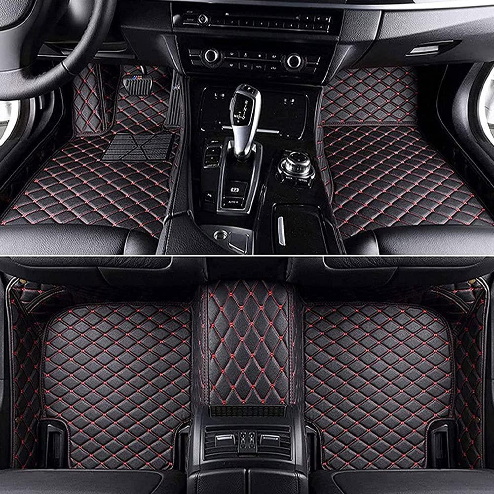 Fußmatten Leder Fussmatten Auto FüR SEAT Cupra Ateca KH7 2016~2022(LHD), Anti-Rutsch Bodenmatte Set Allwetter fußMatte Vorne Hinten ​wasserdichte Anti-Kratz Automatten Teppiche von QFXFL