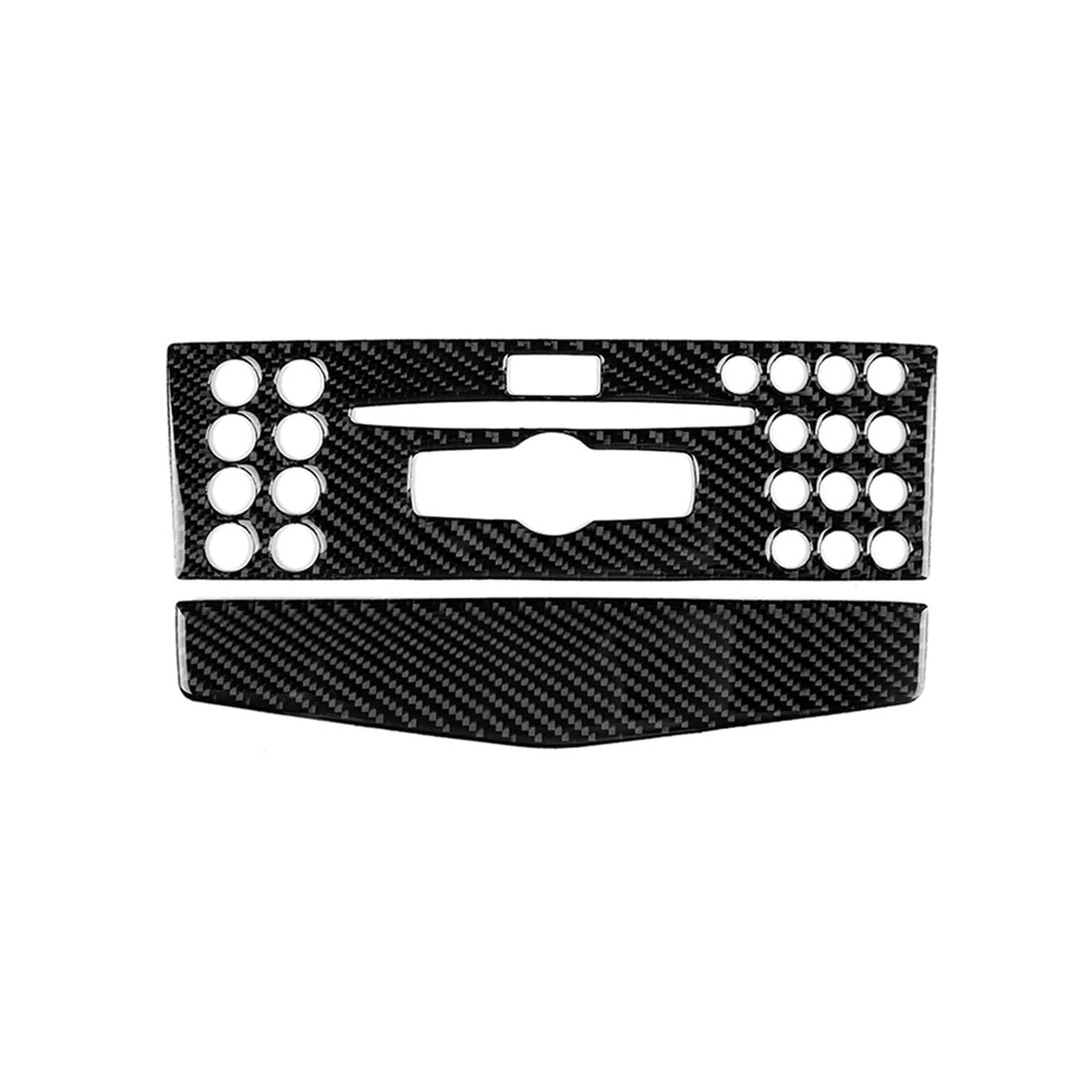 Mittelkonsolen-Abdeckung Für Benz C-Klasse W204 2007-2010 Carbon Fiber Auto Innendekoration Center Console CD Panel Aufkleber Trim Cover Armaturenbrett-Abdeckung(Type 1) von QGBKLZNZHP