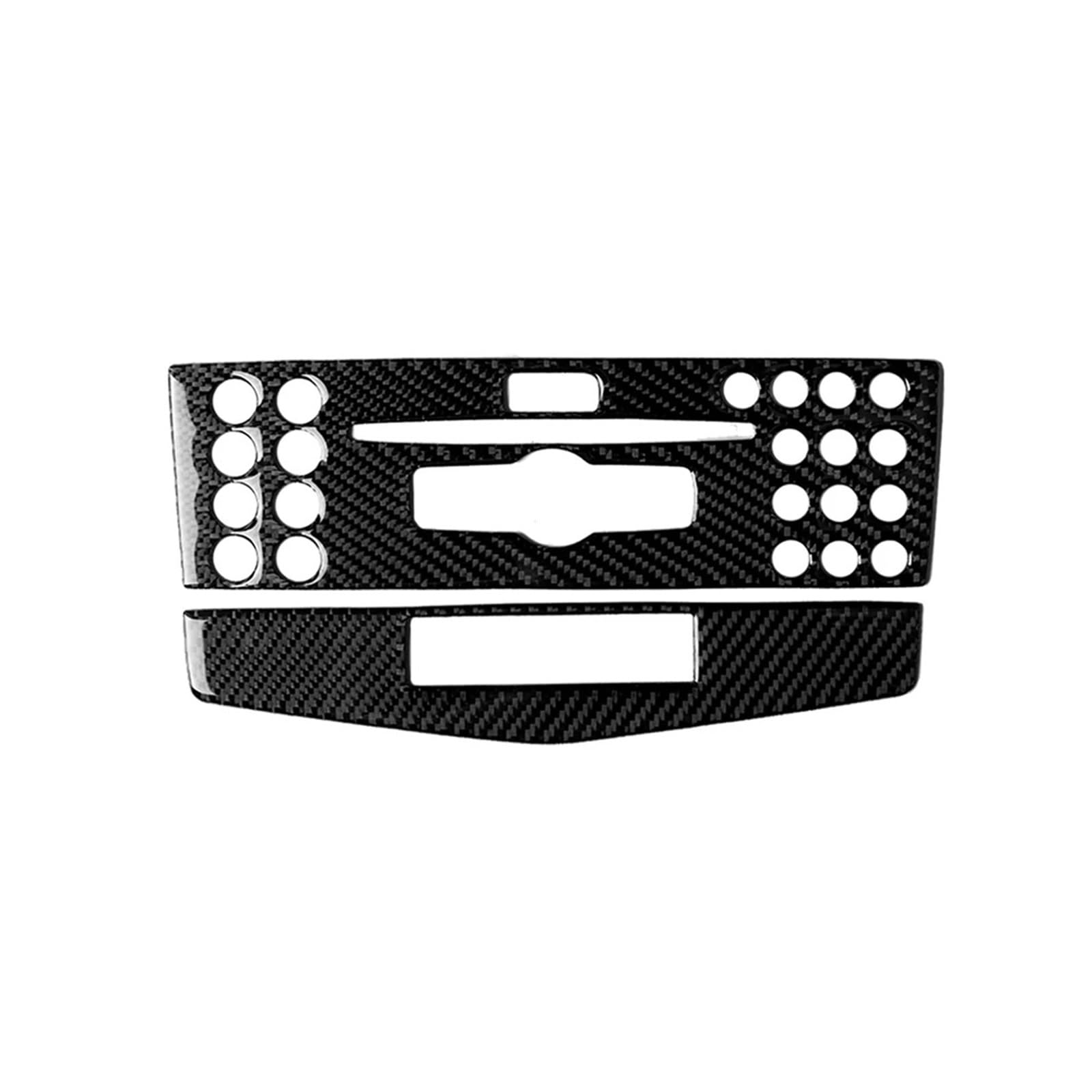 Mittelkonsolen-Abdeckung Für Benz C-Klasse W204 2007-2010 Carbon Fiber Auto Innendekoration Center Console CD Panel Aufkleber Trim Cover Armaturenbrett-Abdeckung(Type 2) von QGBKLZNZHP