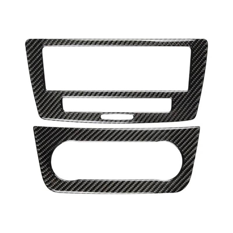 Mittelkonsolen-Abdeckung Für Benz Für GLE W166 2015 2016 2017 2018 2019 Auto Mittelkonsole CD Panel Abdeckung Trim Fit 2Pcs Schwarz Carbon Fiber Armaturenbrett-Abdeckung von QGBKLZNZHP