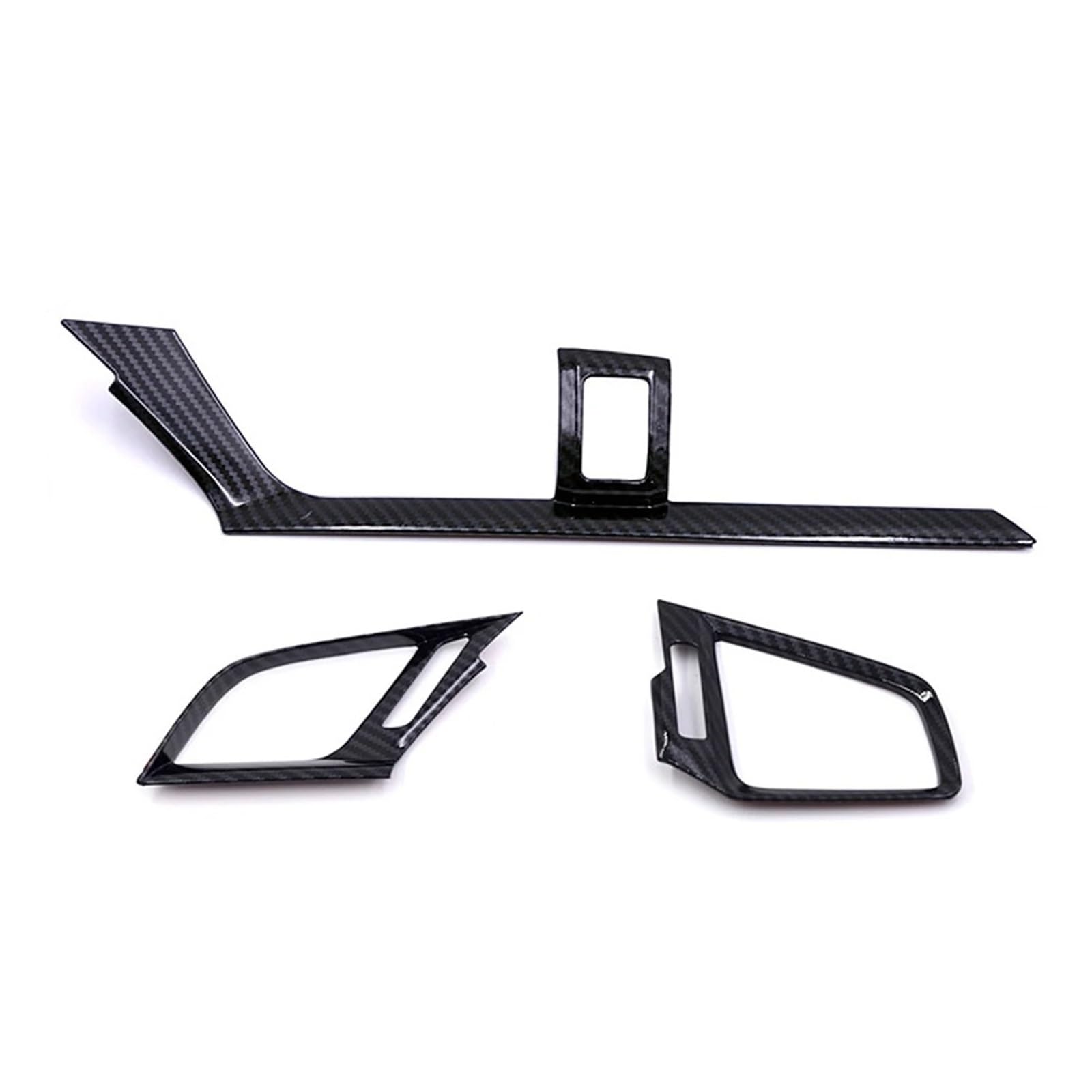 Mittelkonsolen-Abdeckung Für Civic Limousine 2016 2017 2018 2019 2020 2021 3Pcs Carbon Fiber Auto Dashboard AC Air Vent Outlet Abdeckung Trim Rahmen Armaturenbrett-Abdeckung(L) von QGBKLZNZHP