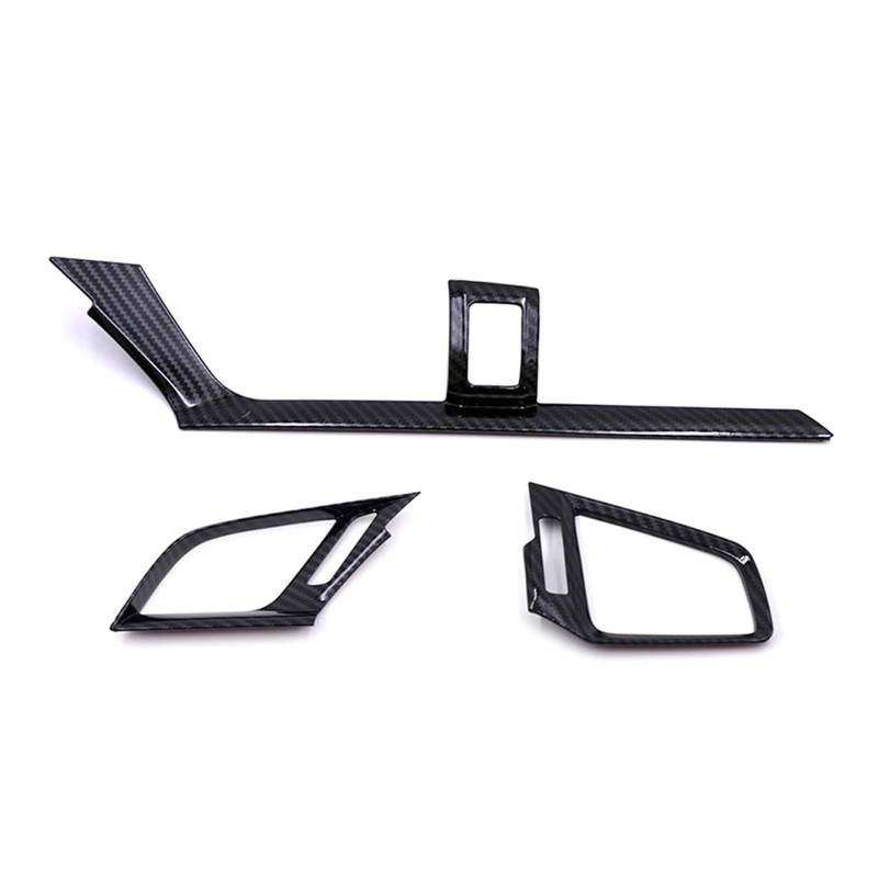 Mittelkonsolen-Abdeckung Für Civic Limousine 2016 2017 2018 2019 2020 2021 3Pcs Carbon Fiber Auto Dashboard AC Air Vent Outlet Abdeckung Trim Rahmen Armaturenbrett-Abdeckung(L) von QGBKLZNZHP
