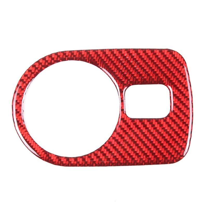 Mittelkonsolen-Abdeckung Für SEAT Für Leon Für León Mk2 2008-2012 Weiche Kohlefaser Auto Armaturenbrett Scheinwerfer Einstellung Schalter Panel Trim Aufkleber Autozubehör Armaturenbrett-Abdeckung(Red) von QGBKLZNZHP