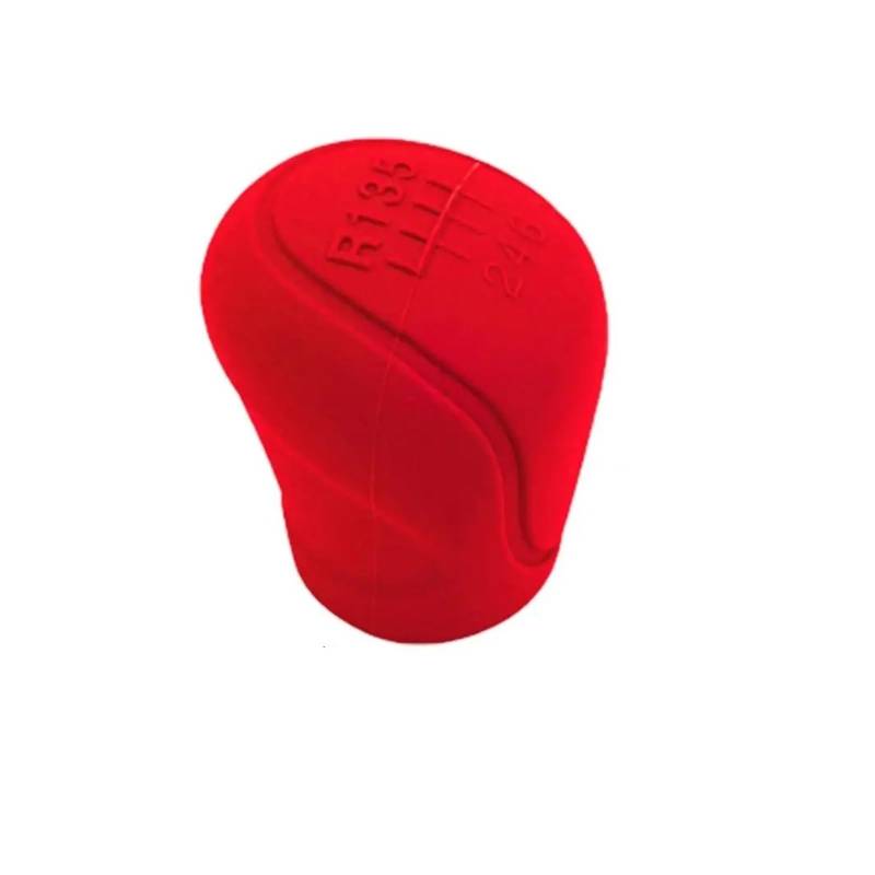 Schaltknauf Schalthebel Auto-Silikon-Schaltknauf-Abdeckung Gangschaltung Rutschfester Griff Schutzabdeckungen Manuelle 5- Und 6-Gang-Autoinnenausstattung Auto Schaltknauf(Red) von QGBKLZNZHP