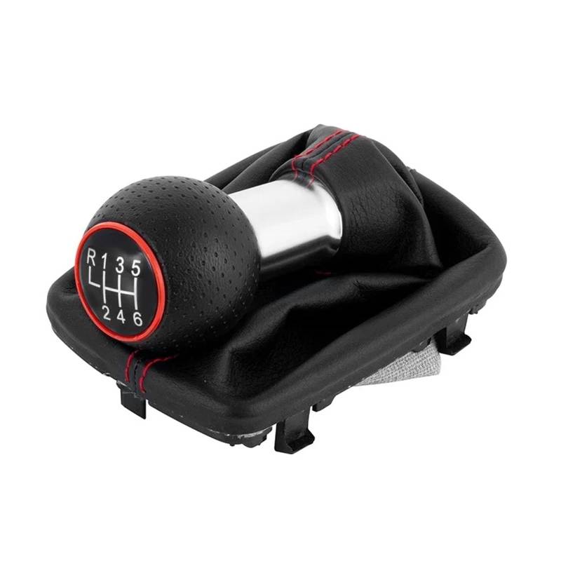 Schaltknauf Schalthebel Für A3 Für S3 2001 2002 2003 Autozubehör 12mm 5/6 Gang Schaltknauf Schalthebel Griff Kopf Gamasche Kofferraumabdeckung Auto Schaltknauf(Red 6speed) von QGBKLZNZHP