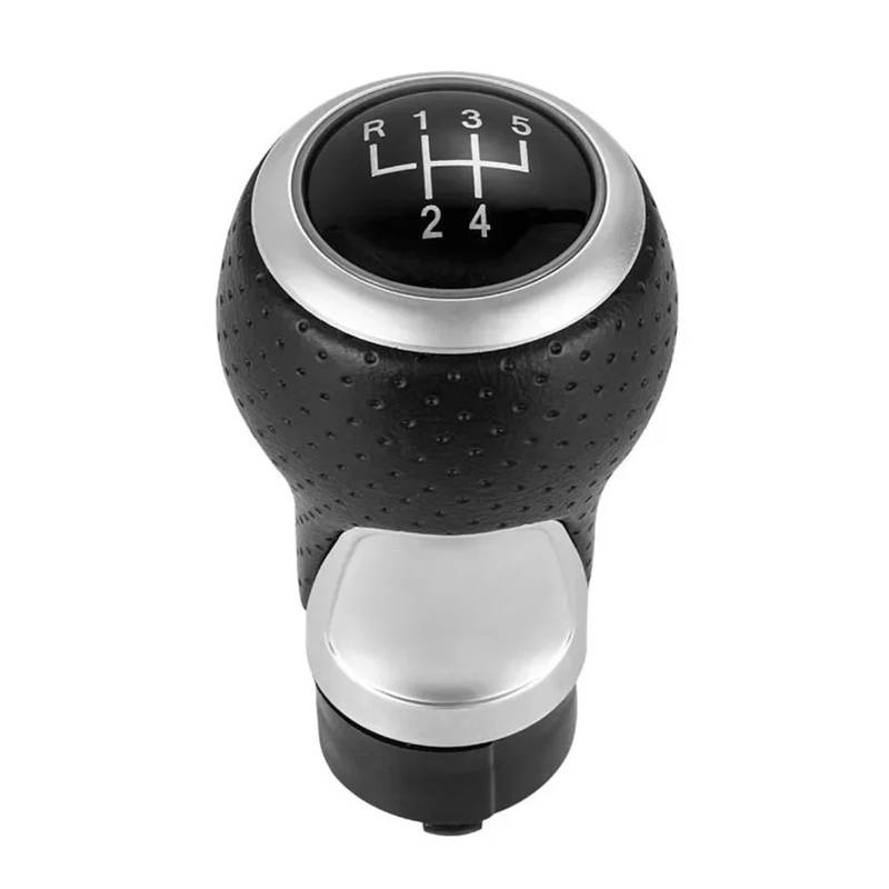 Schaltknauf Schalthebel Für A3 Für S3 8p 2003-2013 Für A4 Für S4 Für Q5 Für S-Linie 2007-2015 Leder Shifter Auto Schaltknauf 12mm 5/6 Geschwindigkeit Griff Auto Schaltknauf(Silver 5Speed-R13524) von QGBKLZNZHP