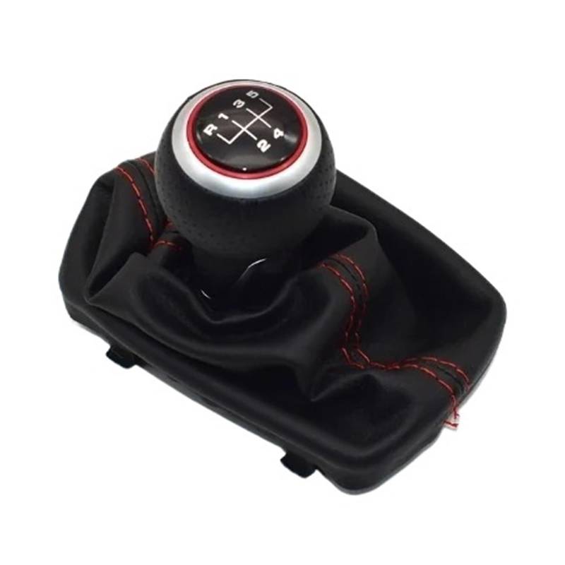 Schaltknauf Schalthebel Für A4 Für B6 Für B7 2000-2006 2007 2008 Manuelle 5 6 Geschwindigkeit Auto Schaltknauf Schaltknauf Hebel Griff Kopf Mit Leder Staub-Proof Abdeckung Auto Schaltknauf(5 Speed-Red von QGBKLZNZHP