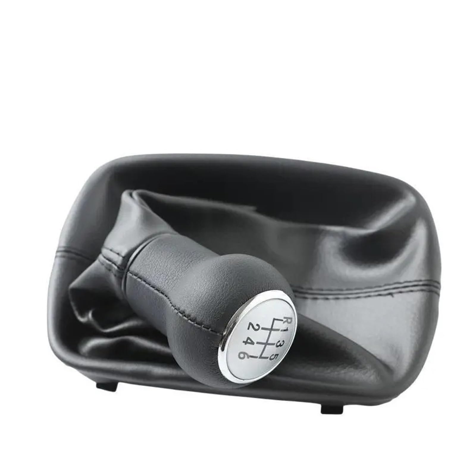Schaltknauf Schalthebel Für A6 Für C5 Für A4 B5 Für A8 D2 1998 1999 2000 2001 Schwarz Grau Leder Schaltknauf Hebel Shifter Gaiter Boot Abdeckung Kragen Auto Schaltknauf(6 Speed Silver) von QGBKLZNZHP