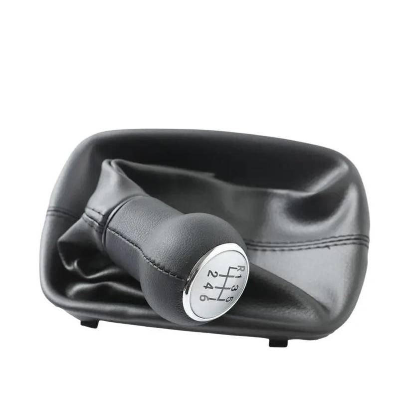 Schaltknauf Schalthebel Für A6 Für C5 Für A4 B5 Für A8 D2 1998 1999 2000 2001 Schwarz Grau Leder Schaltknauf Hebel Shifter Gaiter Boot Abdeckung Kragen Auto Schaltknauf(6 Speed Silver) von QGBKLZNZHP