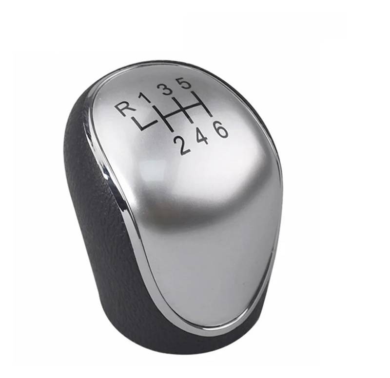 Schaltknauf Schalthebel Für Hyundai IX35 2012 2013 2014 2015 2016 Autoteile Autozubehör 5/6 Speed ​​Gear Shift Knopf Auto Schaltknauf(R123456 Silver) von QGBKLZNZHP