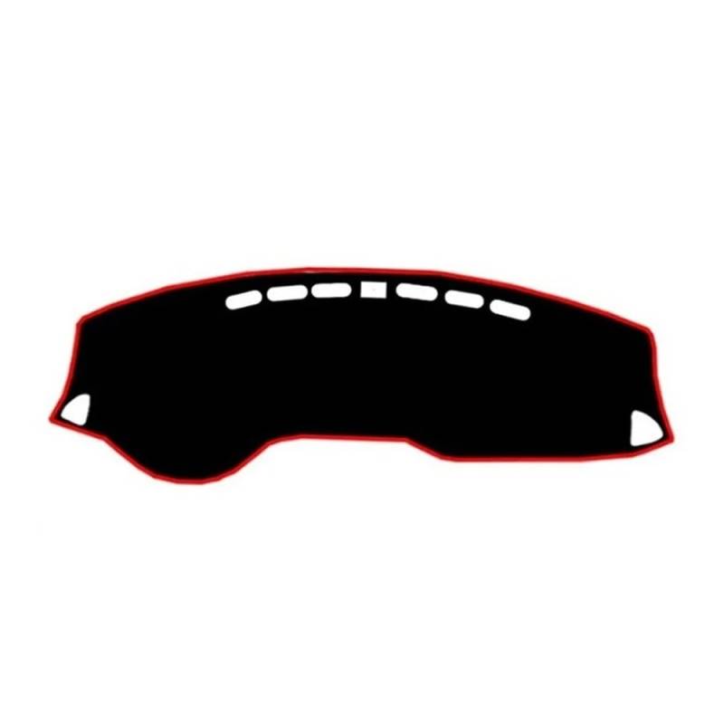 Armaturenbrett-Pad Abdeckung Pad Matte Dash Sonnenschutzdach Teppich Teppich Für Mitsub&ishi Für ASX RVR 2011 2012 2013 2014 2015 2016 2017 2018 2019 2020 2021 2022 2023(Right Hand Drive,Red Edge) von QGBUSQ