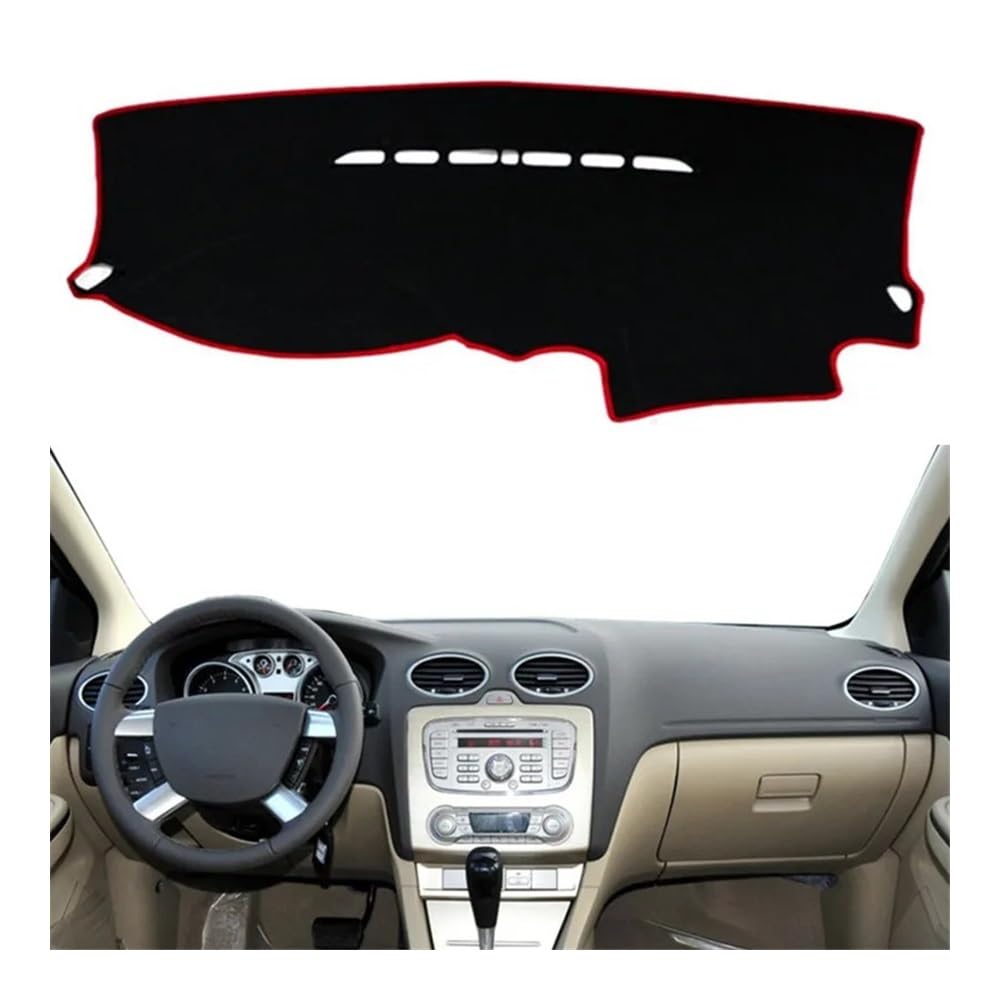 Armaturenbrett-Pad Armaturenbrett Abdeckung Dash Mat Dashmat Pad Sonnenblende Schützen Teppich Kissen Auto Für For&d Für Focus 2005 2007 2008 2009 2010 2011(Left Hand Drive) von QGBUSQ