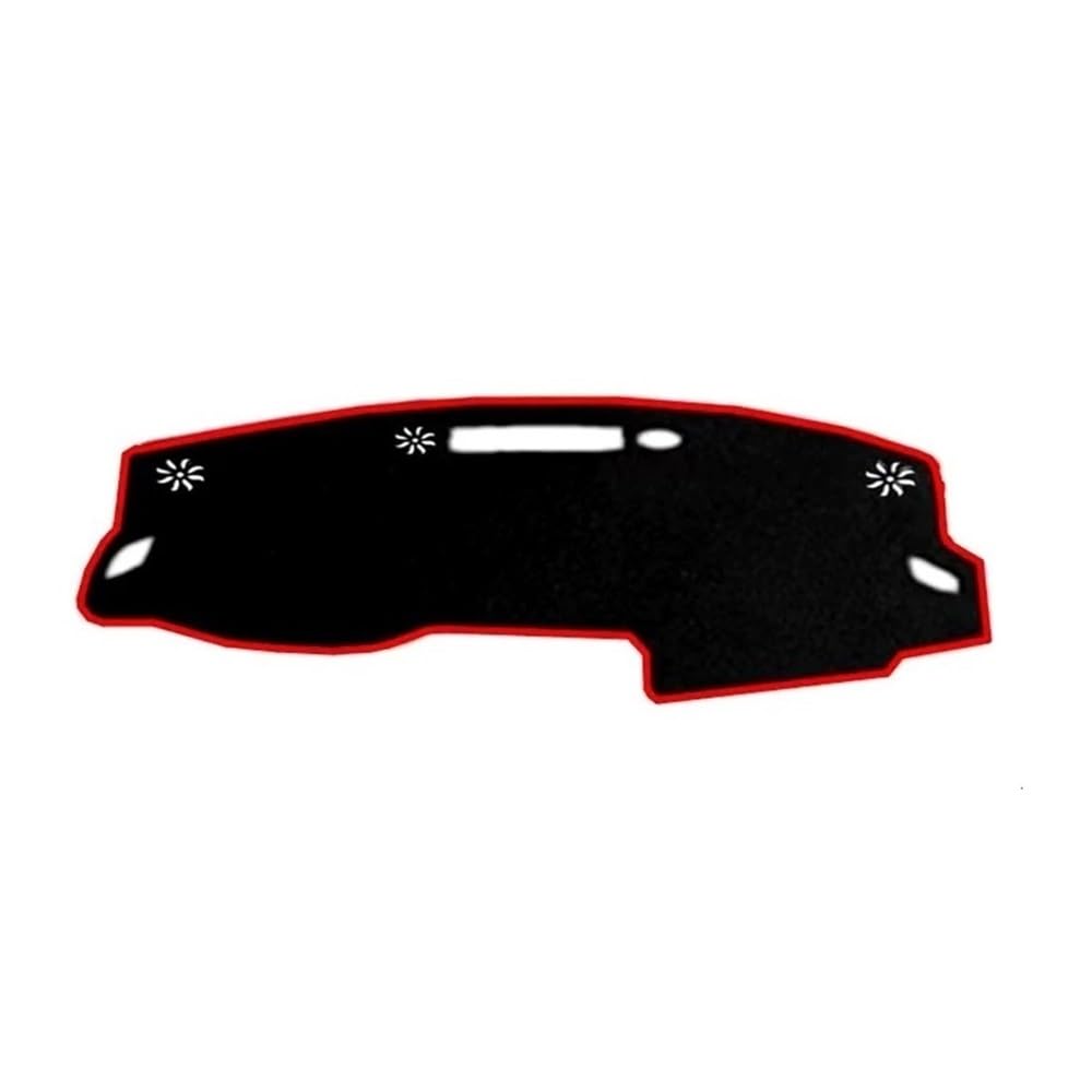 Armaturenbrett-Pad Armaturenbrett Abdeckung Dash Mat Dashmat Sonnenschutzdach Schützen Teppich Teppich Auto Für N&issan Für QASHQAI J12 2021 2022 2023 2024(Without HUD RHD,Red Edge) von QGBUSQ