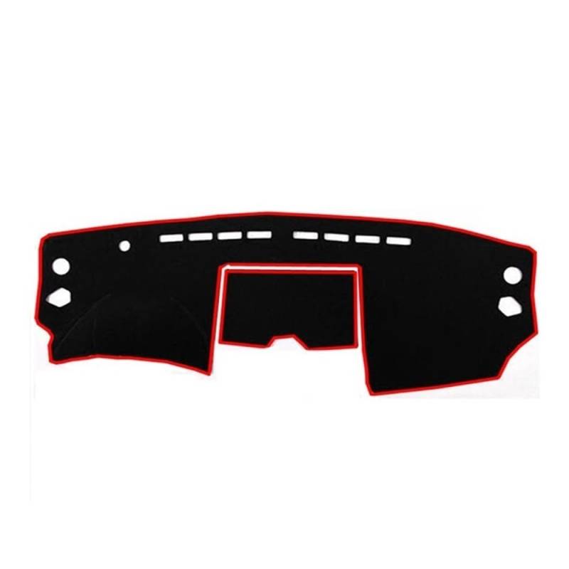 Armaturenbrett-Pad Armaturenbrett Abdeckung Dashmat Matte Pad Auto Styling Sonnenblende Kissen Teppich Für N&issan Für X-Trail Für Xtrail T31 2008 2009 2010 2011 2012 2013(Left Hand Drive,Red Edge) von QGBUSQ