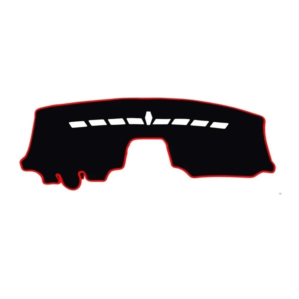Armaturenbrett-Pad Armaturenbrett Abdeckung Matte Pad Dash Sonnenschutzdach Teppich Teppich Auto Für Chevr&olet Für Sonic AVEO Holden Barina 2011-2017 2018(Right Hand Drive,Red Edge) von QGBUSQ