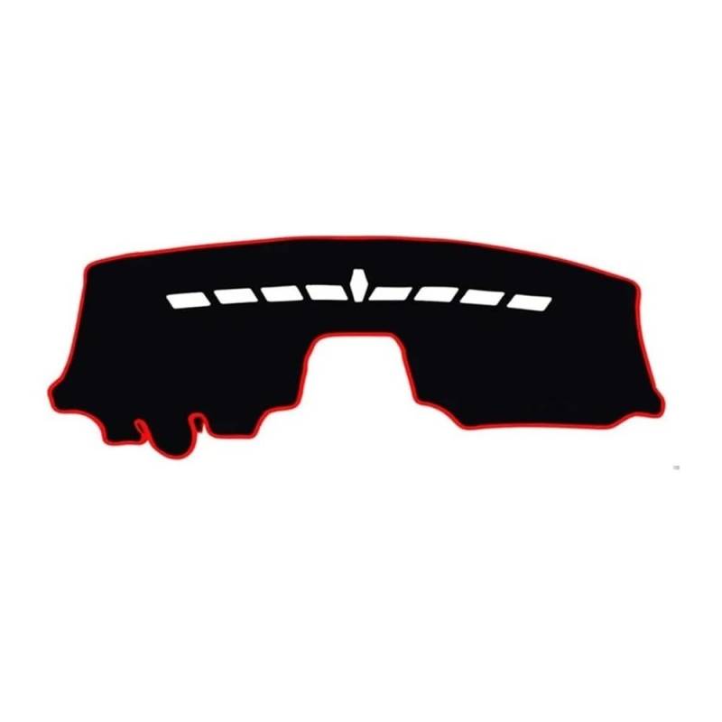 Armaturenbrett-Pad Armaturenbrett Abdeckung Matte Pad Dash Sonnenschutzdach Teppich Teppich Auto Für Chevr&olet Für Sonic AVEO Holden Barina 2011-2017 2018(Right Hand Drive,Red Edge) von QGBUSQ