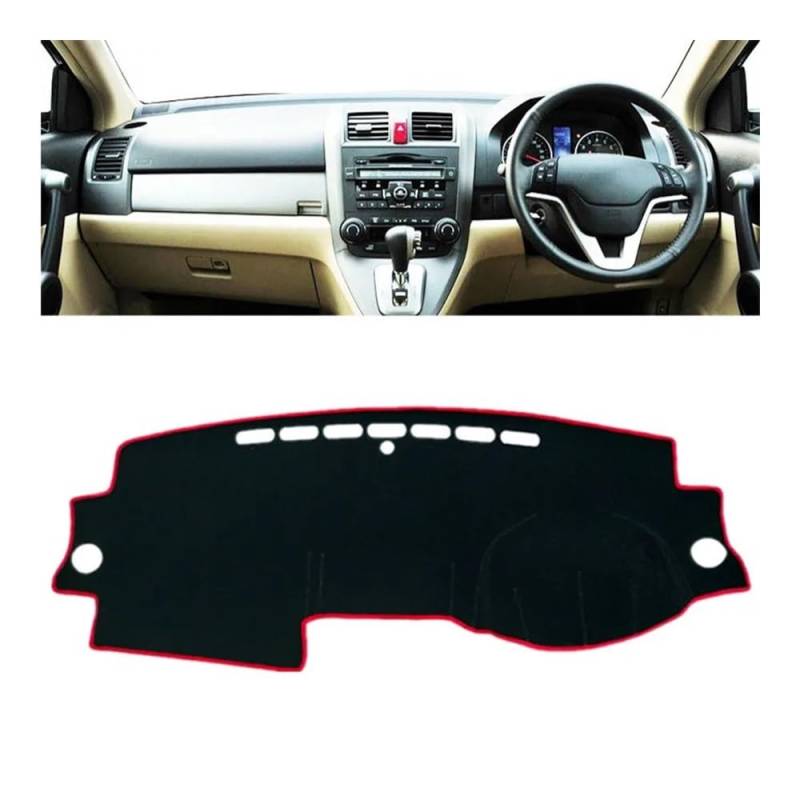 Armaturenbrett-Pad Armaturenbrett Abdeckung Pad Matte Dash Board Sonnenblende Schützen Teppich Kissen Auto Für Hon┐da Für CR-V Für CRV 2007 2008 2009 2010 2011(Right Hand Drive) von QGBUSQ