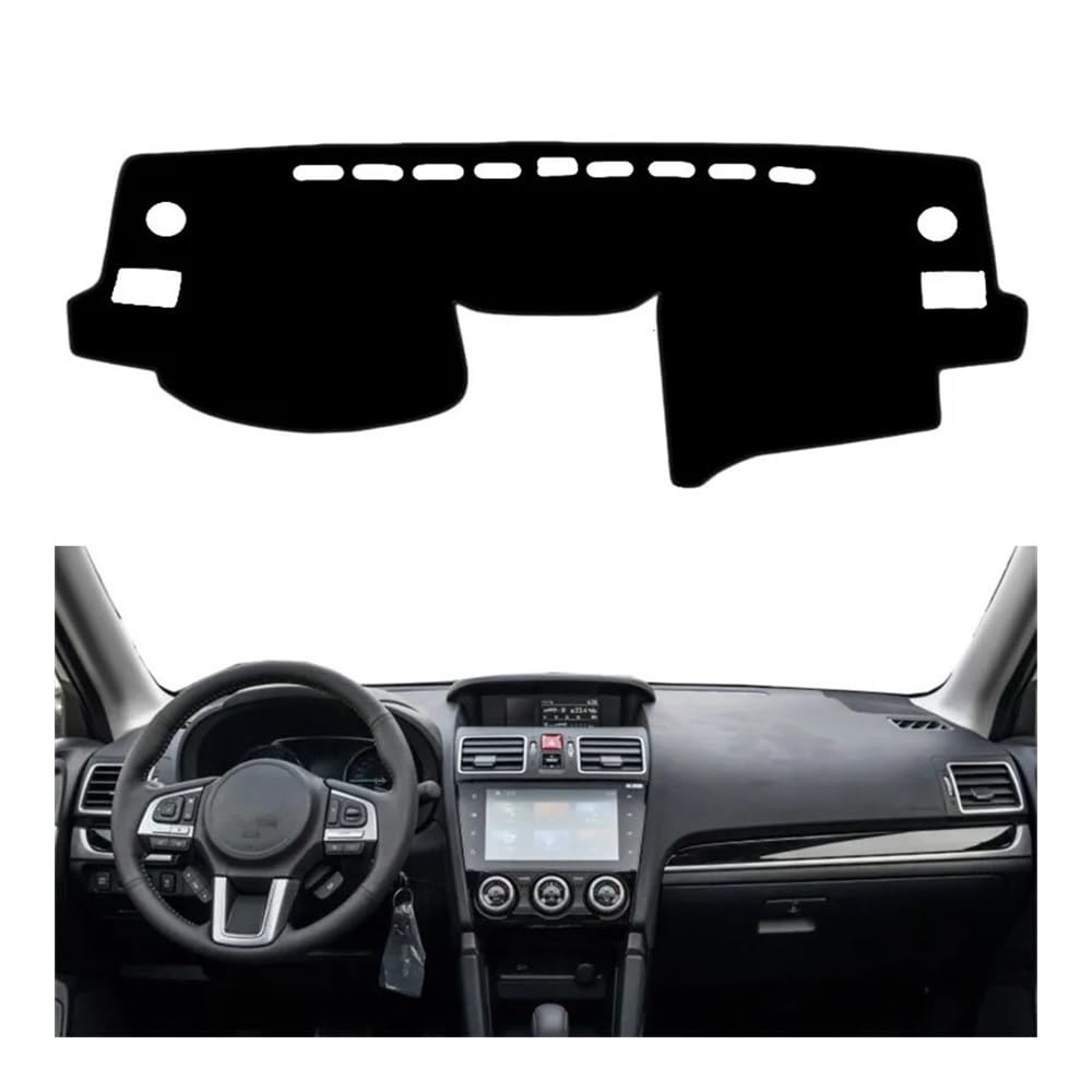 Armaturenbrett-Pad Armaturenbrett Abdeckung Sonnenschutz Matte Pad Dash Teppich Schutz Auto Für SUB&ARU Für Impreza XV WRX 2012 2013 2014 2015 2016(Left Hand Drive,Black Edge) von QGBUSQ