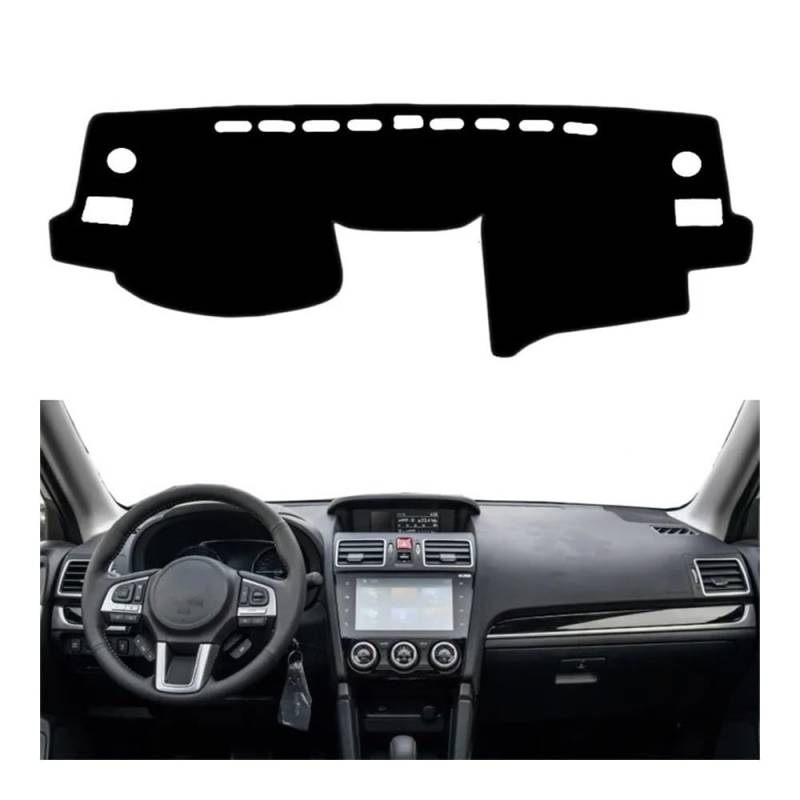 Armaturenbrett-Pad Armaturenbrett Abdeckung Sonnenschutz Matte Pad Dash Teppich Schutz Auto Für SUB&ARU Für Impreza XV WRX 2012 2013 2014 2015 2016(Left Hand Drive,Black Edge) von QGBUSQ