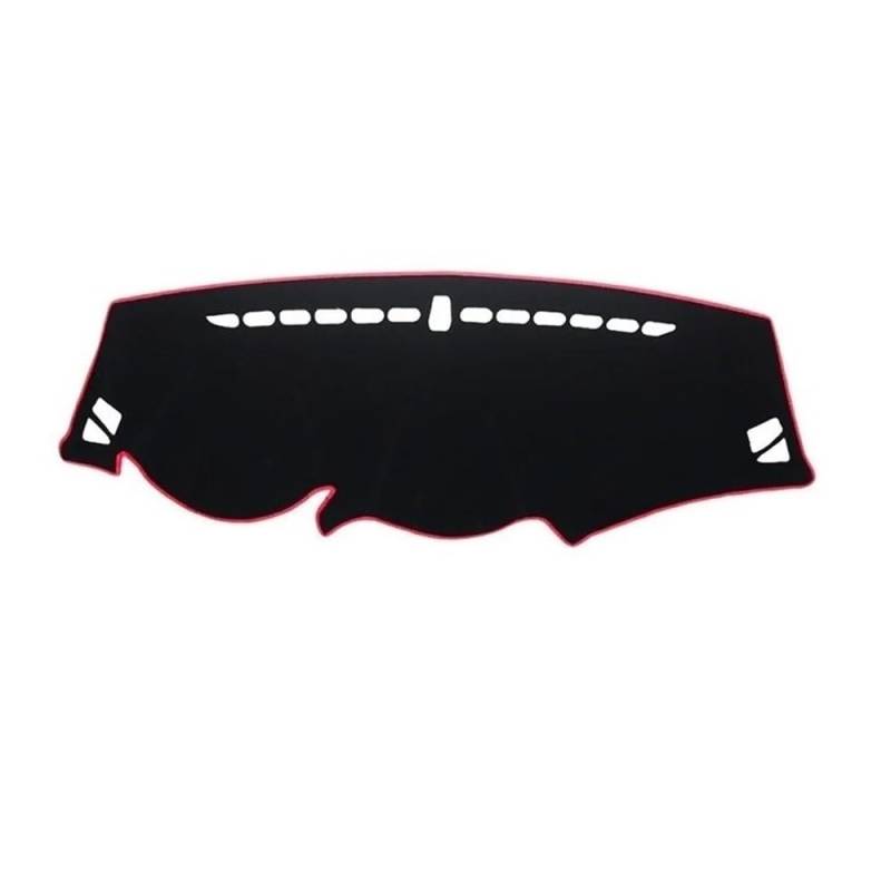 Armaturenbrett-Pad Auto Armaturenbrett Abdeckung Dash Matte Instrument Sonnenschirm Teppich Für Hyun&dai Für Tucson IX35 2010 2011 2012 2013 2014 2015(LHD,Black(Red Edge)) von QGBUSQ