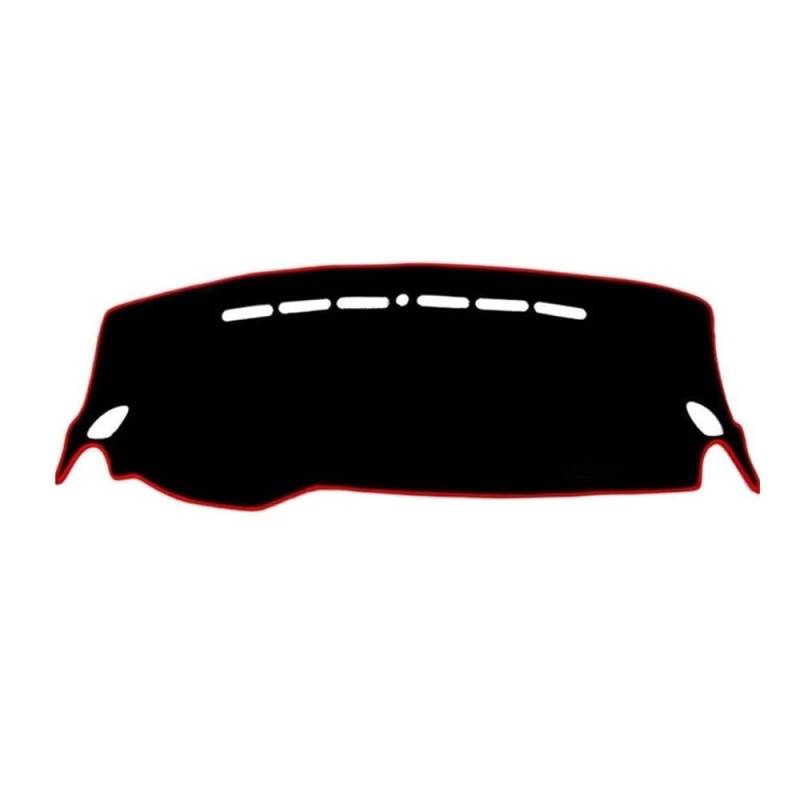 Armaturenbrett-Pad Auto Armaturenbrett Abdeckung Dash Matte Teppich Dashmat Sonnenschirm Pad Für MG Für ZS EZS EV 2017 2018 2019 2020 2021 2022 2023(RHD,Black(Red Edge)) von QGBUSQ
