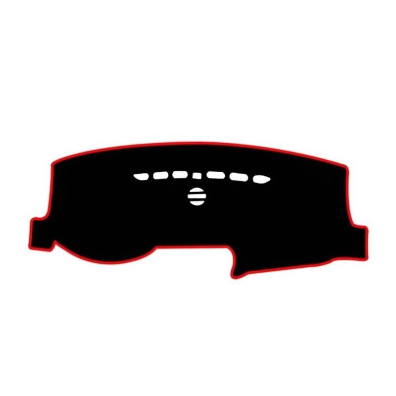 Armaturenbrett-Pad Auto Armaturenbrett Abdeckung Matte Pad Dash Sonnenschutz Teppich Für For&d Für Mondeo Für Fusion 2013 2014 2015 2016 2017 2018 2019 2020 2021(RHD,Black(Red Edge)) von QGBUSQ