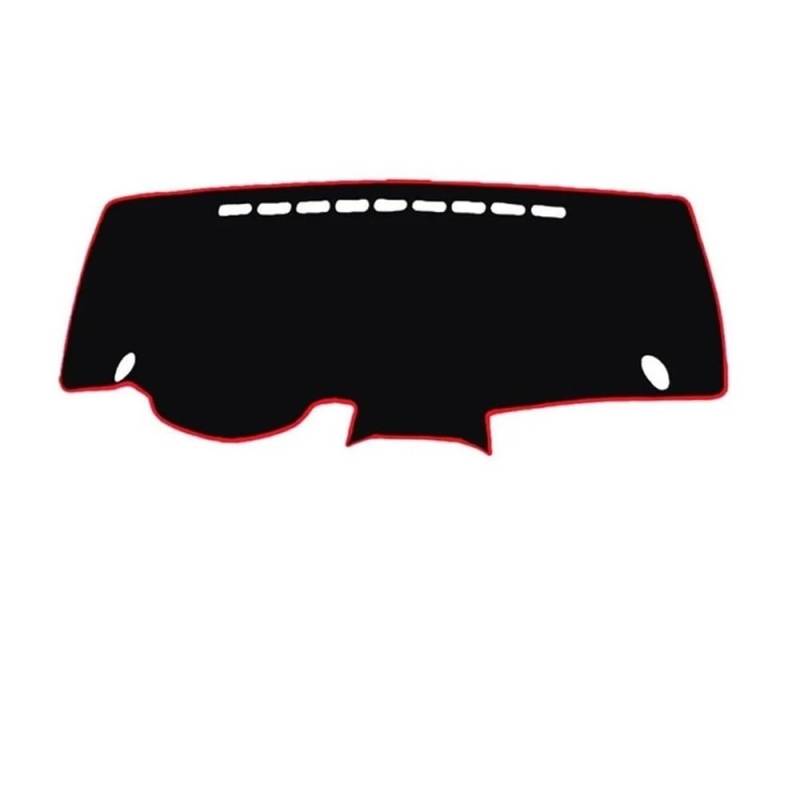 Armaturenbrett-Pad Auto Armaturenbrett Abdeckung Matte Pad Für Hon┐da Für Fit Jazz 2009-2012 2013 Für Fit Shuttle 2011-2014 Dashmat Sonnenschirm Dash Teppich(RHD,Black(Red Edge)) von QGBUSQ