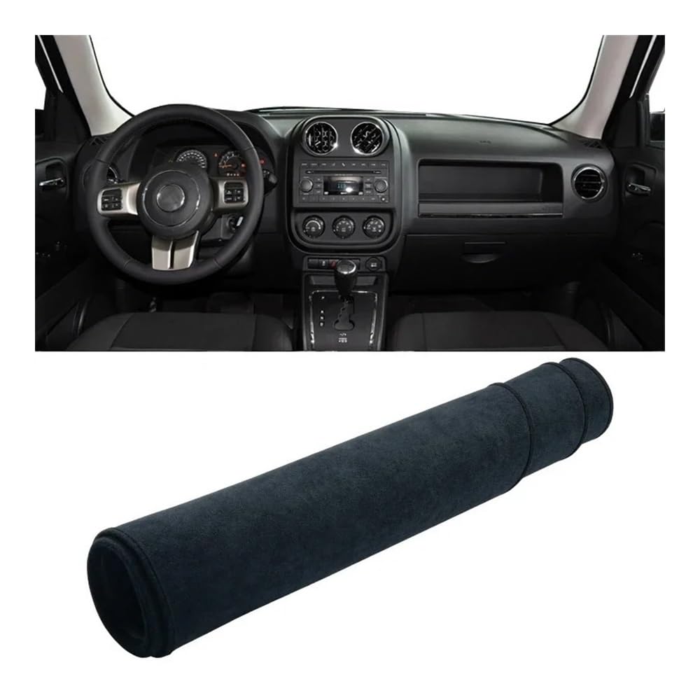 Armaturenbrett-Pad Auto-Armaturenbrett-Abdeckung Matte Sonnenschutz Rutschfeste Unterlage Für J&eep Für Patriot 2007 2008 2009 2010 2011 2012 2013 2014 2015 2016(B Black) von QGBUSQ