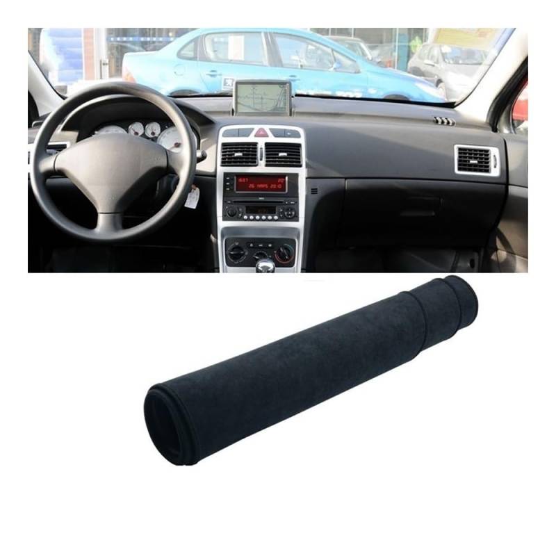 Armaturenbrett-Pad Auto Armaturenbrett Abdeckung Vermeiden Licht Matte Sonnenschutz Pads Für Peuge&ot 307 307CC 307SW 2004 2005 2006 2007 2008 2009 2010 2011 2012 2013(B GPS Black) von QGBUSQ