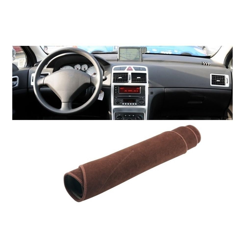 Armaturenbrett-Pad Auto Armaturenbrett Abdeckung Vermeiden Licht Matte Sonnenschutz Pads Für Peuge&ot 307 307CC 307SW 2004 2005 2006 2007 2008 2009 2010 2011 2012 2013(B GPS Brown) von QGBUSQ