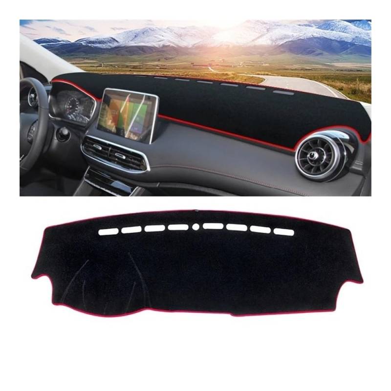 Armaturenbrett-Pad Auto-Armaturenbrett-Abdeckung Vermeiden Sie Lichtmatten Rutschfeste Instrumententafel-Teppiche Für MG Für HS EHS PHEV 2018 2019 2021 2022 2023(A Red Side LHD) von QGBUSQ