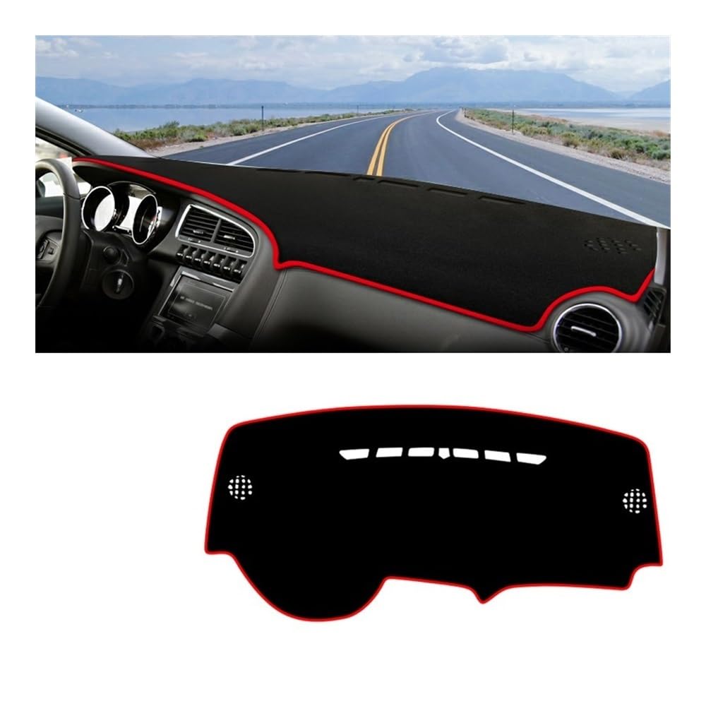 Armaturenbrett-Pad Auto Armaturenbrett Sonnenschutz Abdeckung Rutschfeste Matte Pad Teppiche Für Peogeot 3008 2008 2009 2010 2011 2012 2013 2014 2015(Red side) von QGBUSQ