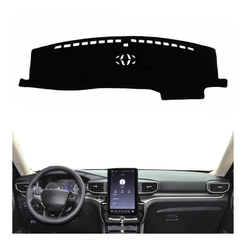 Armaturenbrett-Pad Auto Dashboard Abdeckung Dash Matte Kissen Instrument Sonnenschutz Teppich Für For&d Für Explorer 2020 2021 2022 2023 2024(Left Hand Drive) von QGBUSQ