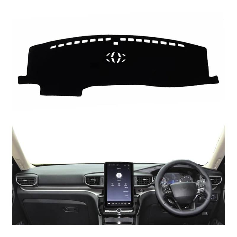 Armaturenbrett-Pad Auto Dashboard Abdeckung Dash Matte Kissen Instrument Sonnenschutz Teppich Für For&d Für Explorer 2020 2021 2022 2023 2024(Right Hand Drive) von QGBUSQ