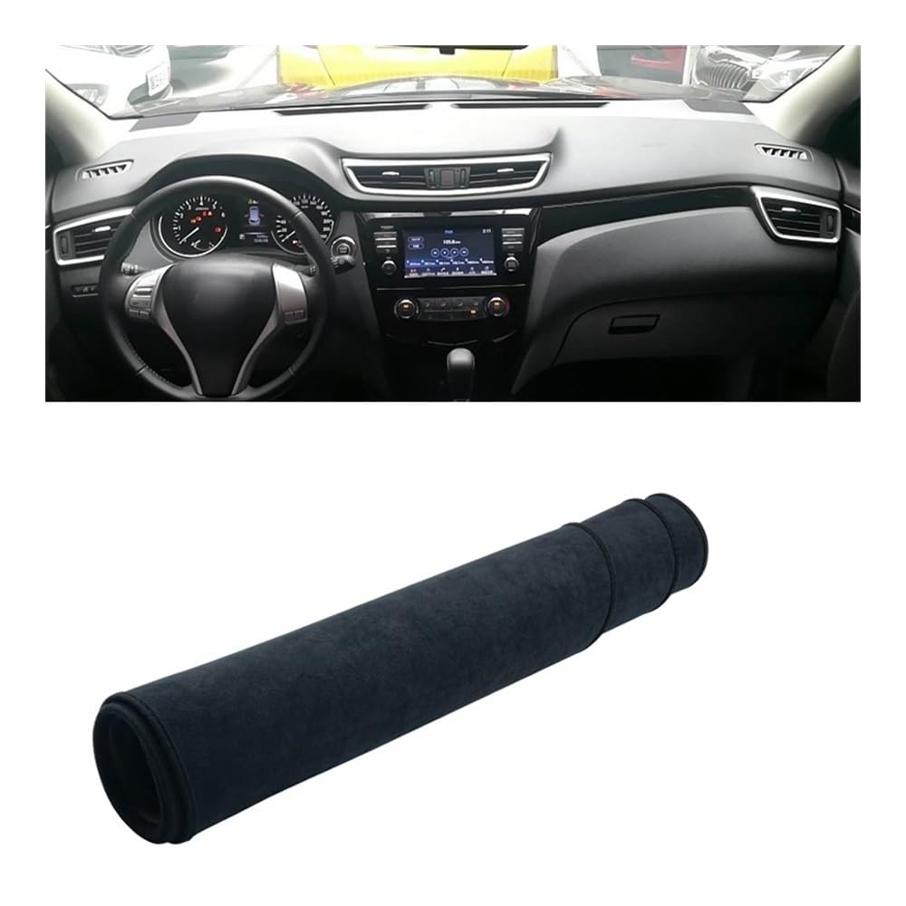Armaturenbrett-Pad Auto Dashboard Abdeckung Dash Matte Sonnenschutz Instrument Schreibtisch Nicht-slip Pad Für N&issan Für Qashqai J11 2014 2015 2016 2017 2018 2019 2020(B Black LHD) von QGBUSQ