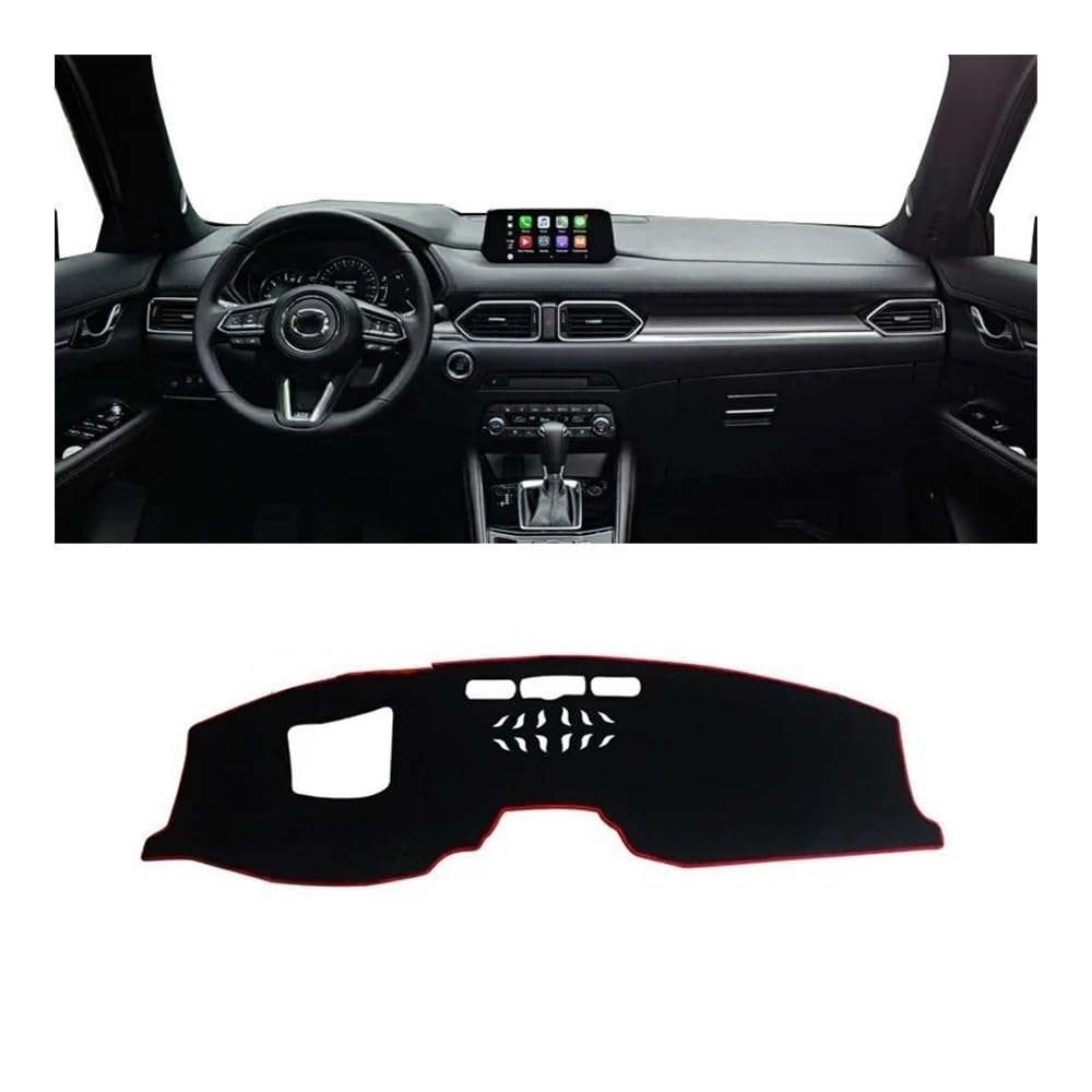 Armaturenbrett-Pad Auto Dashboard Abdeckung Dash Matte Sonnenschutz Nicht-slip Pad Für Maz&da Für CX-8 Für CX8 KG 2017 2018 2019 2020 2021 2022 2023(LHD with HUD Red) von QGBUSQ