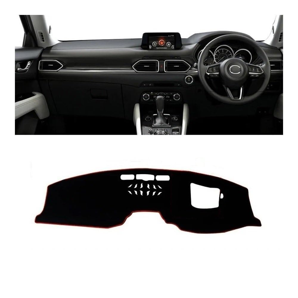 Armaturenbrett-Pad Auto Dashboard Abdeckung Dash Matte Sonnenschutz Nicht-slip Pad Für Maz&da Für CX-8 Für CX8 KG 2017 2018 2019 2020 2021 2022 2023(RHD with HUD Red) von QGBUSQ
