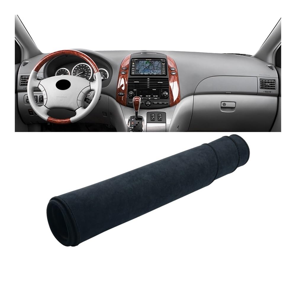 Armaturenbrett-Pad Auto Dashboard Abdeckung Dash Matte Sonnenschutz Nicht-slip Pad Für Toy&ota Für Sienna Für XL20 2004 2005 2006 2007 2008 2009 2010(B Black) von QGBUSQ