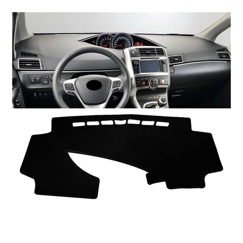 Armaturenbrett-Pad Auto Dashboard Abdeckung Dash Matte Sonnenschutz Pad Für Toy&ota Für Verso AR20 2009 2010 2011 2012 2013 2014 2015 2016 2017 2018(A Black side) von QGBUSQ