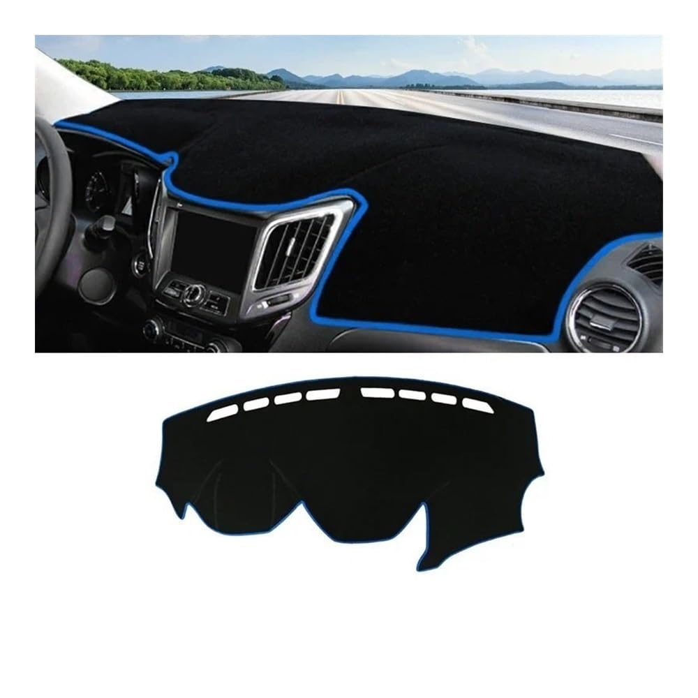 Armaturenbrett-Pad Auto Dashboard Abdeckung Dash Matte Sonnenschutz Vermeiden Licht Nicht-slip Pad Innen Für Changan Für CS15 Für CS 15 2016 2017 2018(LHD Blue Side) von QGBUSQ