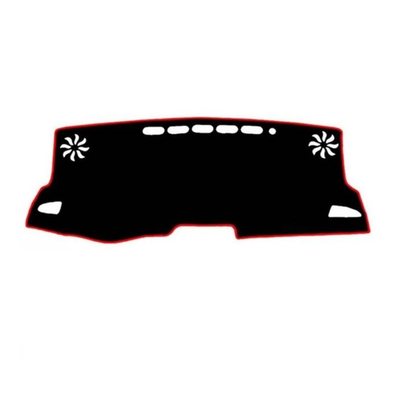 Armaturenbrett-Pad Auto-Dashboard-Abdeckung Dash Matte Sonnenschutzdach Teppich Für Toy&ota Für Coro┐lla E210 2019 2020 2021 2022 2023 2024(LHD,Black(Red Edge)) von QGBUSQ