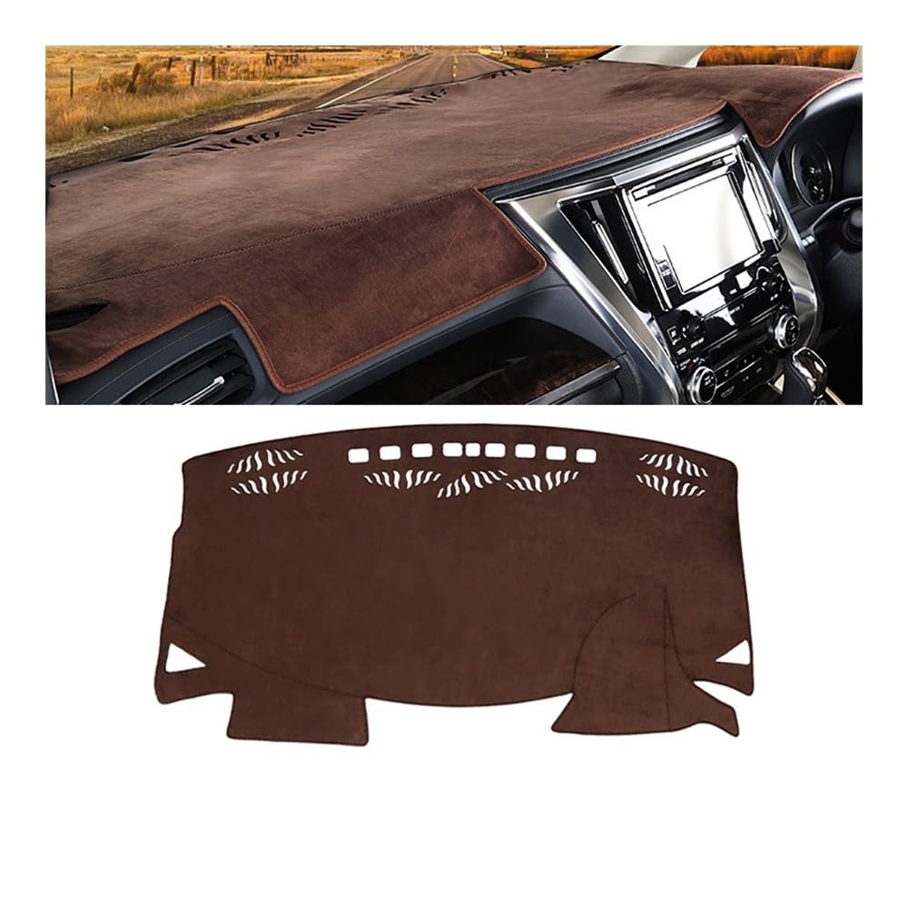 Armaturenbrett-Pad Auto Dashboard Abdeckung Fall Sonnenschutz Matten Vermeiden Licht Pads Für Toy&ota Für Alphard Vellfire AH30 2015-2019 2020 2021 2022 2023(RHD Brown) von QGBUSQ