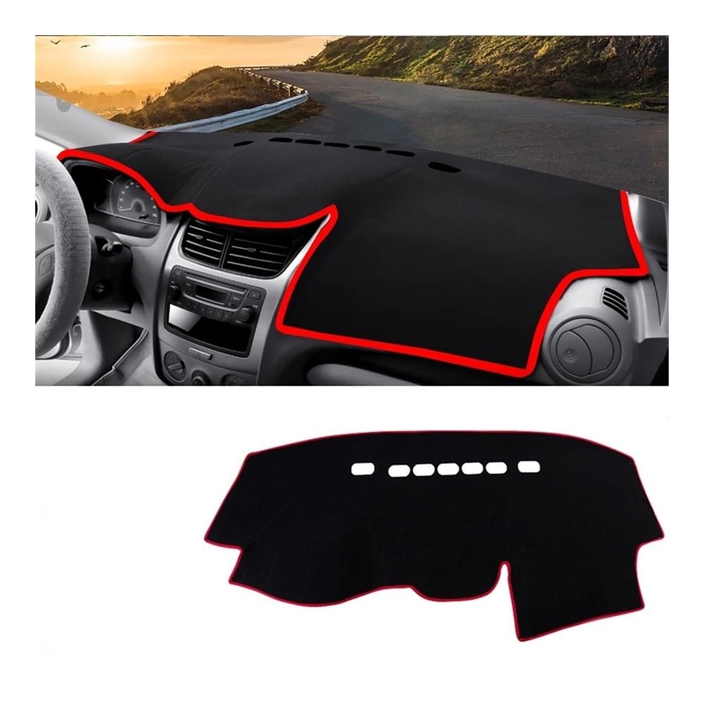 Armaturenbrett-Pad Auto Dashboard Abdeckung Instrument Schreibtisch Sonnenschutz Matte Non-slip Pad Für Chevr&olet Für Segel 2009 2010 2011 2012 2013 2014(Red Side LHD) von QGBUSQ